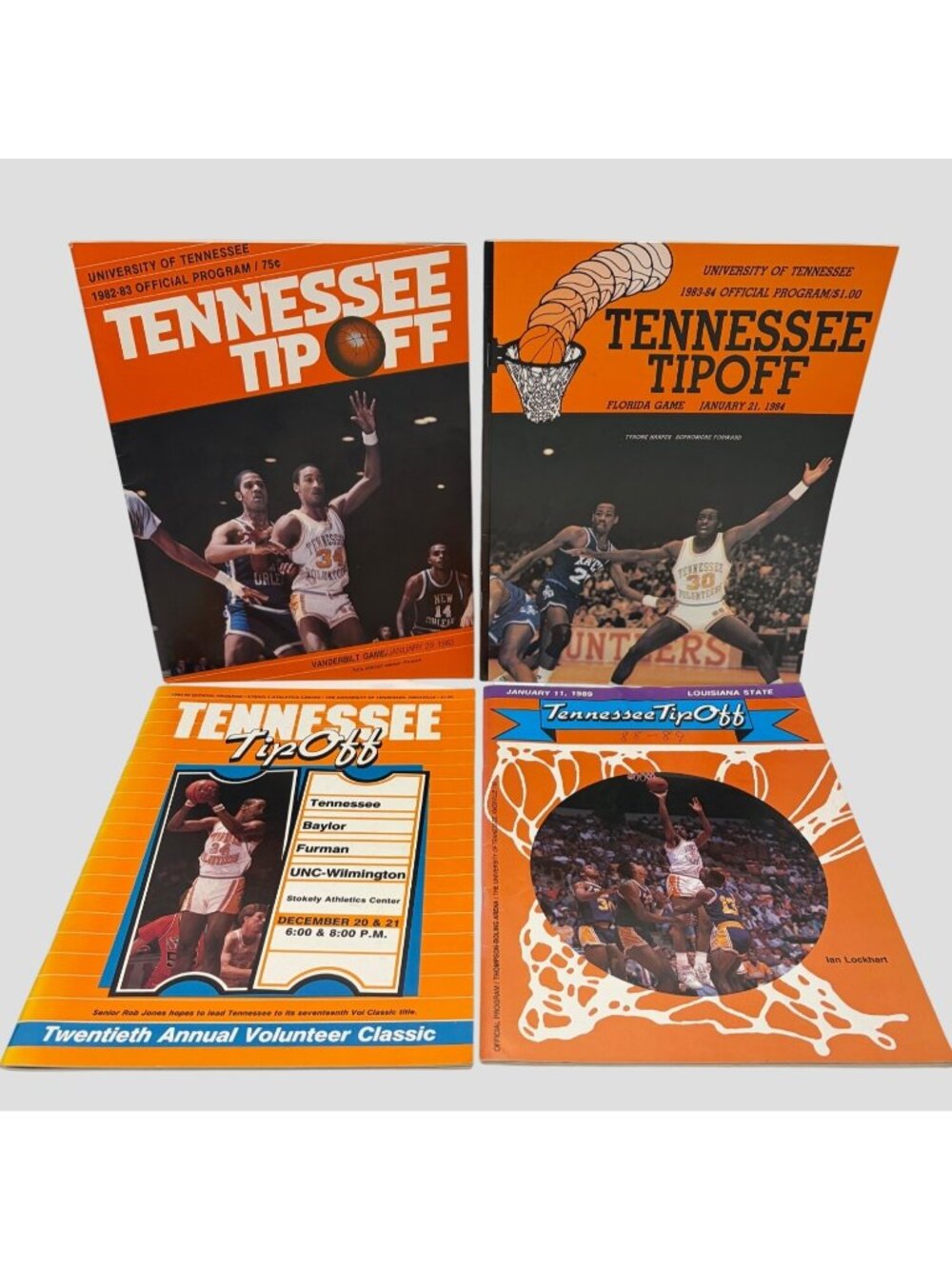 Vintage Tennessee Volunteers Basketball Program Lot 1983 1984 1985 1989 Vols SEC